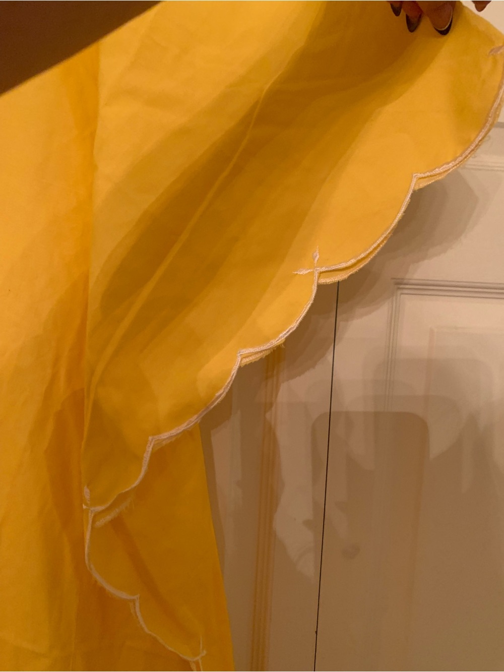 Handmade Yellow Embroidered Floral Caftan - Picture 3 of 4